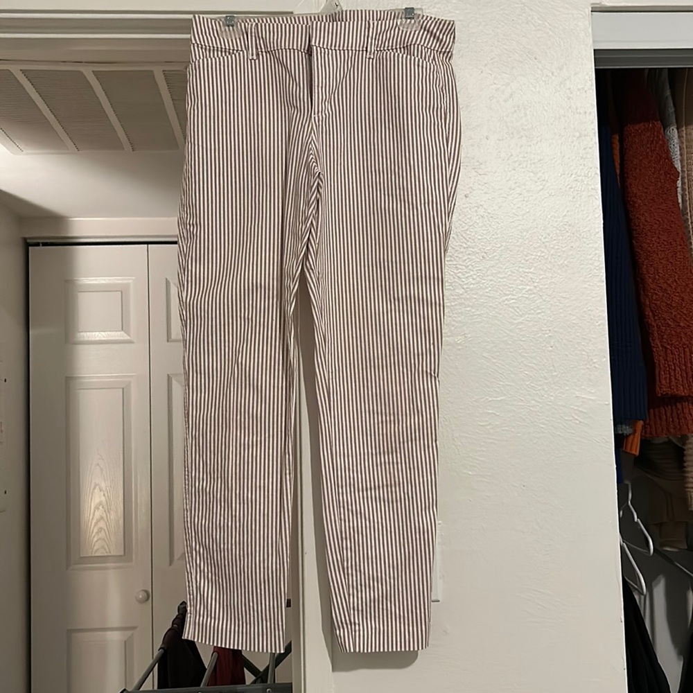 Red and White Pixie Cut Pants